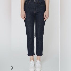 Acne Studios “Patti One” dark blue denim Designer Trendy Cotton 5 Pocket jean 26